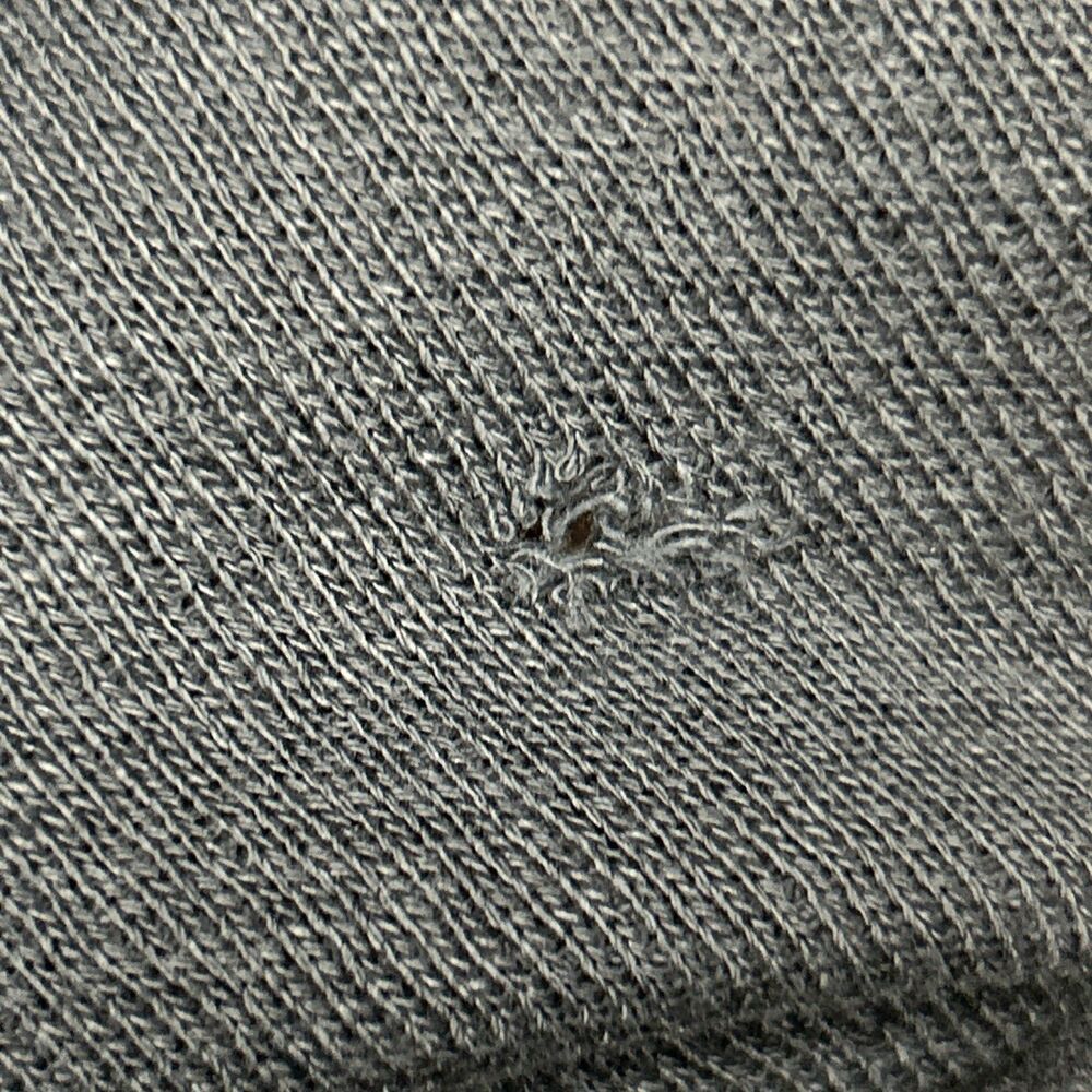 Ulla Johnson Alair Crewneck Washed Fleece Sculpted Sleeve Navy Medium **HOLE* - Picture 8 of 15